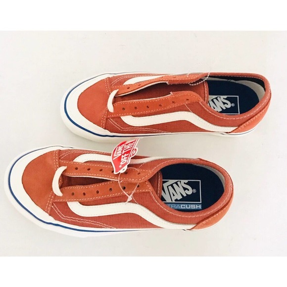 Vans Off The Wall | Decon SF Mens Size 5.5 Orange Lace Up Sneakers Low Top - Picture 1 of 14